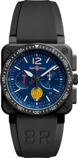 Bell & Ross BR039 BR0394-PAF1-CE/SRB Black ceramic Blue