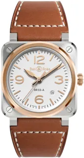 Bell & Ross BR 03 Automatic BR03A-WH-STPG/SCA Rose gold and Stainless steel Silver