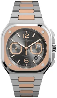 Bell & Ross BR 05 Chronograph BR05C-RTH-STPG/SSG Rose gold and Stainless steel Gray