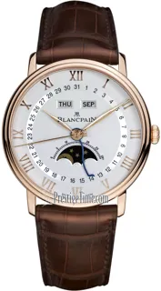 Blancpain Villeret 6654-3642-55a 18kt Rose Gold Silver