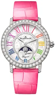 Blancpain Ladybird 3662B-1954-95b 18k white gold White