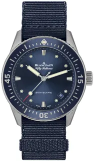 Blancpain Bathyscaphe 5100-1140-NAOA Stainless steel Blue