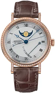 Breguet Classique Moonphase Power Reserve 8788BR12986DD00 36mm 18kt Rose Gold Silver