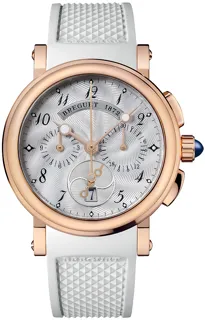 Breguet Marine Chronograph 8827br/52/586 18kt Rose Gold Silver