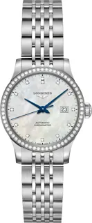 Longines Record L2.321.0.87.6 30mm Stainless steel White