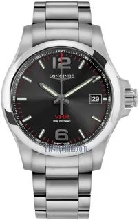 Longines Conquest L3.716.4.56.6 Stainless steel Black