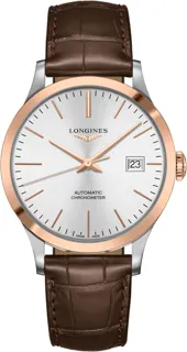 Longines Record L2.821.5.72.2 40mm Stainless steel Silver