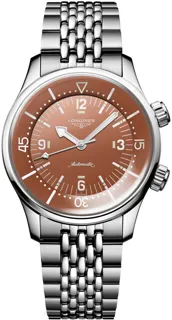 Longines Legend Diver L3.764.4.96.6 Stainless steel Orange$Terracotta