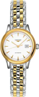 Longines Flagship Automatic L4.374.3.22.7 30mm Stainless Steel$Plated Yellow Gold White