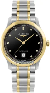 Longines Master Collection L2.628.5.57.7 38.5mm Yellow gold and Stainless steel Black