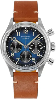 Longines Heritage L28161932 41mm Titanium Blue