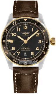 Longines Spirit L38125532 Yellow gold and Stainless steel Gray