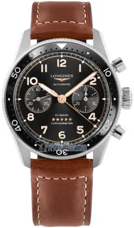 Longines Spirit L38214532 Stainless steel Black