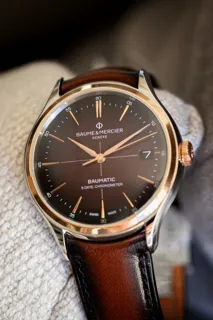 Baume & Mercier Clifton M0A10713 Rose gold and Stainless steel Brown