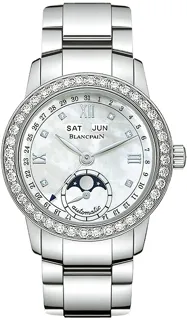 Blancpain Leman Ladies Moonphase & Complete Calendar 2360-4691A-71A Stainless steel White