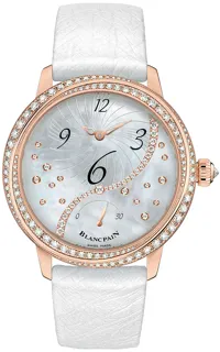 Blancpain Ladies Off Centered Hour Retrograde Seconds 3650A-3754-58B Red gold White