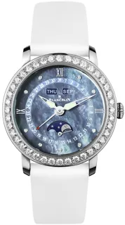 Blancpain Ladies Moonphase & Complete Calendar 3663-4654L-52B Stainless steel Blue