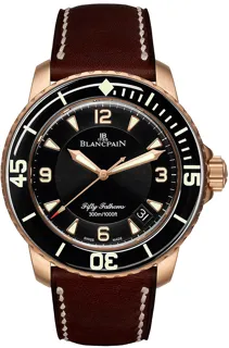 Blancpain Fifty Fathoms 5015A-3630-63B Red gold Black