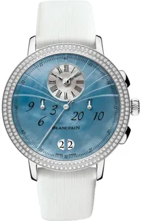 Blancpain Ladies Chronograph Flyback Grande Date 3626-4544L-64A Stainless steel Blue Mother of Pearl