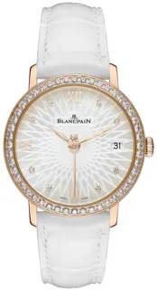 Blancpain Ultraplate 6604-2944-55a 34mm Red gold White