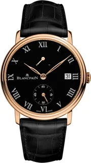 Blancpain Villeret 6614-3637-55b Red gold Black