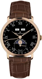 Blancpain Villeret 6639-3637-55b Red gold Black