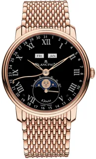 Blancpain Villeret 6639-3637-MMB Red gold Black