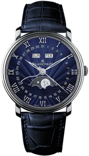 Blancpain Villeret 6654-1529-55B White gold Blue