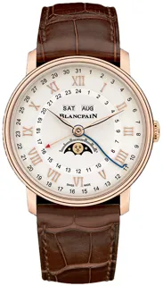 Blancpain Villeret 6676-3642-55B Rose gold Silver