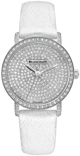 Blancpain Villeret Ultra-Slim 6104-1963-58A White gold Diamonds