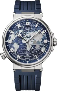 Breguet Marine Hora Mundi 5557BB/YS/5WV 43.9mm White gold Blue