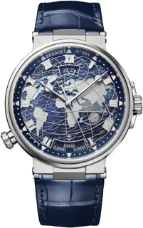 Breguet Marine Hora Mundi 5557BB/YS/9WV White gold Blue