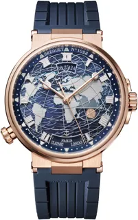 Breguet Marine Hora Mundi 5557br/ys/5wv Rose gold Blue