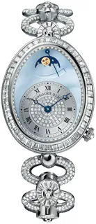 Breguet Reine de Naples 8909BB/VD/J29/DDDD White gold Blue Mother of Pearl