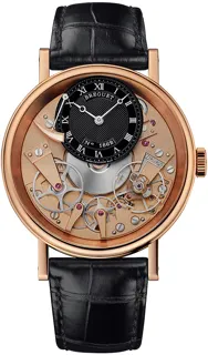 Breguet Tradition 7057br/r9/9w6 Rose gold Black and Golden