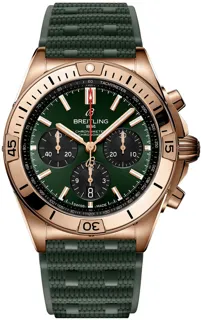 Breitling Chronomat B01 RB0134101L1S1 42mm 18kt Rose Gold Green