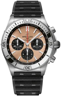 Breitling Chronomat B01 AB0134101K1S1 42mm Stainless steel Salmon