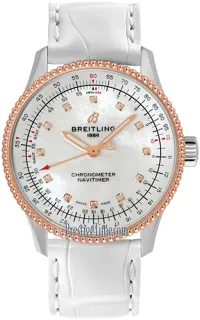 Breitling Navitimer U17395211A1P3 35mm Rose gold and Stainless steel Mother of Pearl