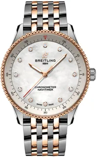 Breitling Navitimer U77320E61A1U1 Rose gold and Stainless steel Mother of Pearl