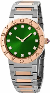 Bulgari Bvlgari Bvlgari 103202 Rose gold and Stainless steel Green