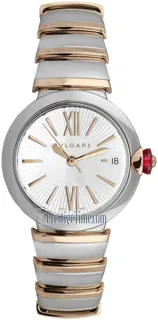 Bulgari Lucea 102197 Rose gold and Stainless steel Silver