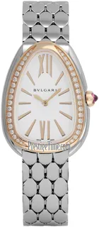 Bulgari Serpenti Seduttori 103143 33mm Stainless Steel$18kt Rose Gold Silver