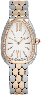 Bulgari Serpenti Seduttori 103274 33mm Stainless Steel$18kt Rose Gold White