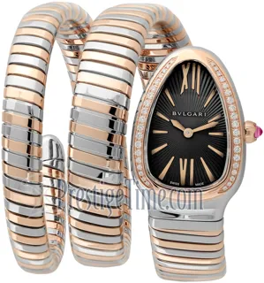 Bulgari Serpenti Tubogas 102099 Rose gold and Stainless steel Black