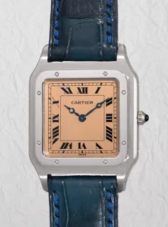 Cartier Santos Dumont 15751 Platinum Salmon