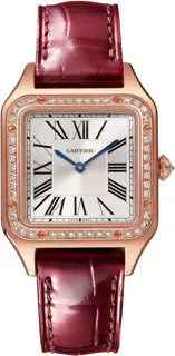 Cartier Santos Dumont WJSA0017 Rose gold Silver