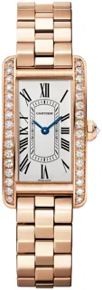 Cartier Tank Américaine WJTA0044 19.4mm Rose gold Silver