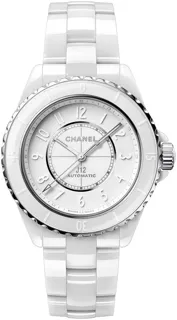 Chanel J12 H6186 White ceramic white