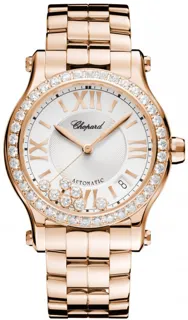 Chopard Happy Sport 274808-5004 18kt Rose Gold Silver