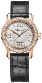 Chopard Happy Sport 274893-5012 18kt Rose Gold Silver